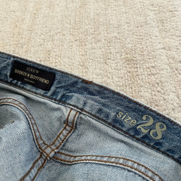 J. Crew Broken In Boyfriend Blue Jeans 28 - Picture 2 of 10